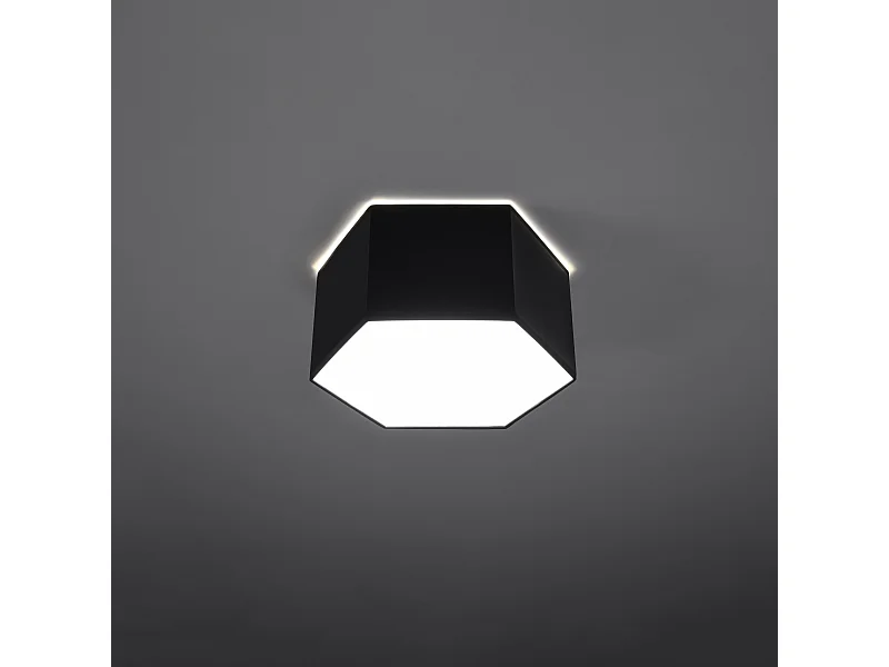 Plafondlampen Solinia modern van  - 2 lichtbronnen 3000K - L.30,5 x H.15,5 cm - zwart