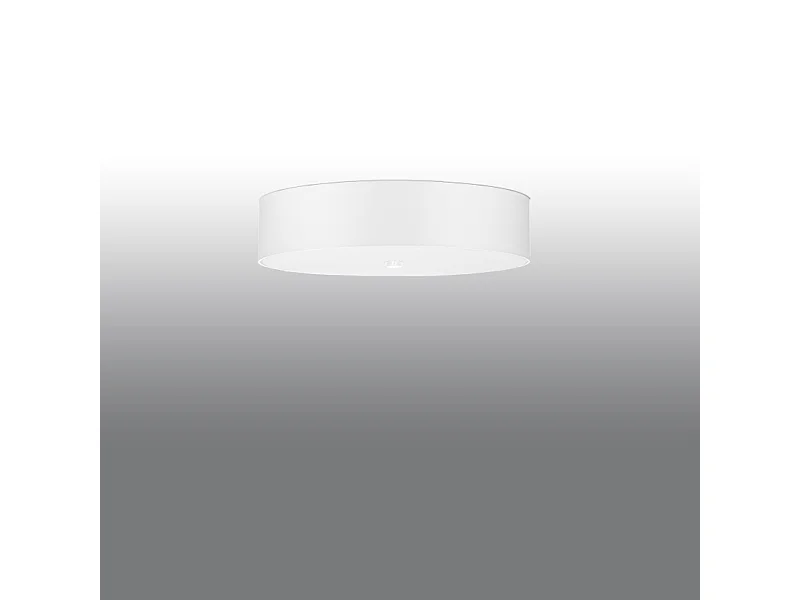 Plafony minimalistyczny Kalmaris, tkanina/szkło/stal - 5 źródło światła 4000K - L.50 x H.16 cm - biały