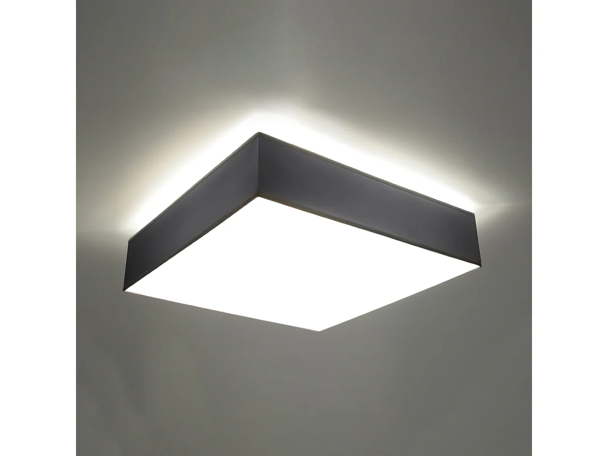 Lámparas de techo Care minimalista de CLORURO DE POLIVINILO - 3 fuentes luminosas 4000K - L.45 x A.11 cm - gris