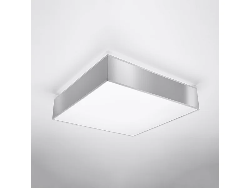 Lámparas de techo Care minimalista de CLORURO DE POLIVINILO - 3 fuentes luminosas 4000K - L.45 x A.11 cm - gris