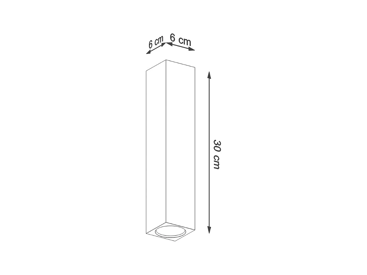 Plafony skandynawski Zezu, drewno - 1 źródło światła 4000K - L.6 x H.30 cm - dąb