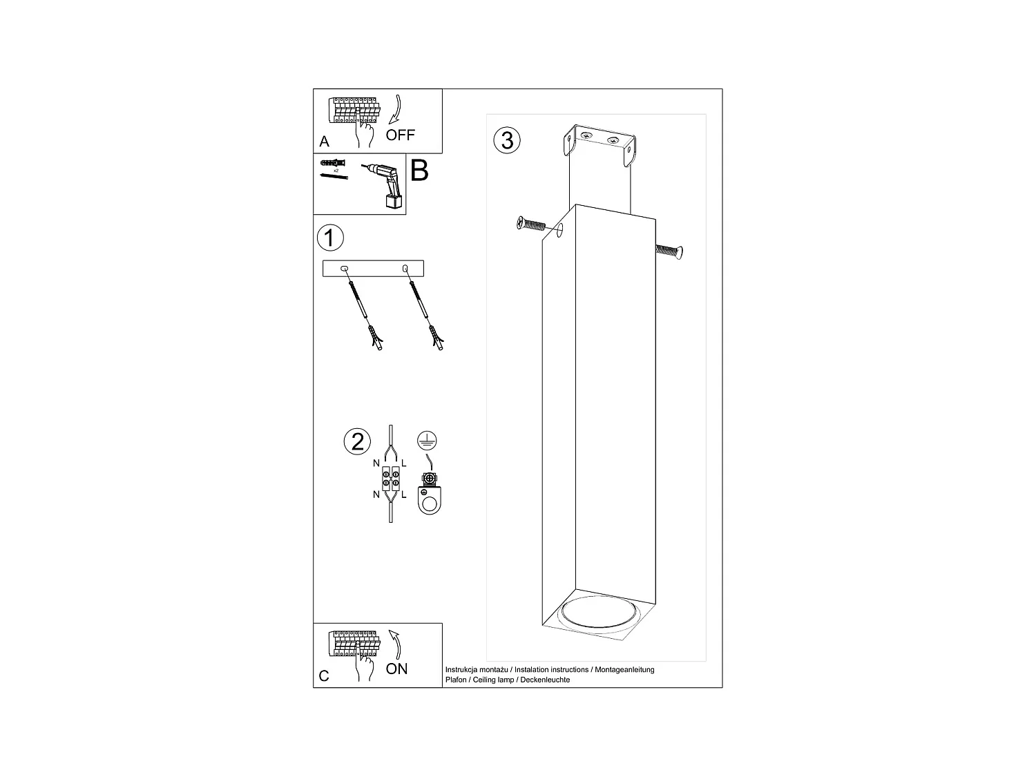 Plafony skandynawski Zezu, drewno - 1 źródło światła 4000K - L.6 x H.30 cm - dąb