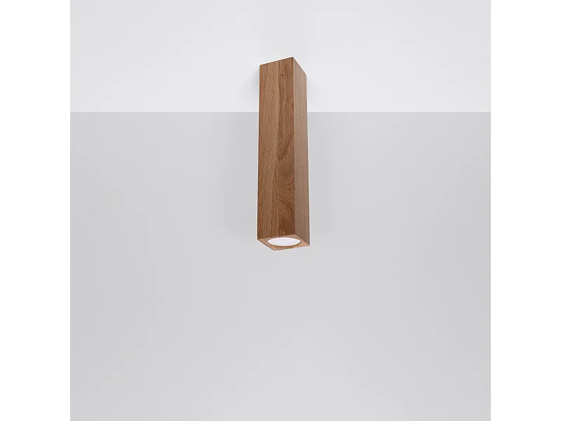 Plafonniers Zezu scandinave en bois - 1 sources lumineuses 4000K - L.6 x H.30 cm - chêne