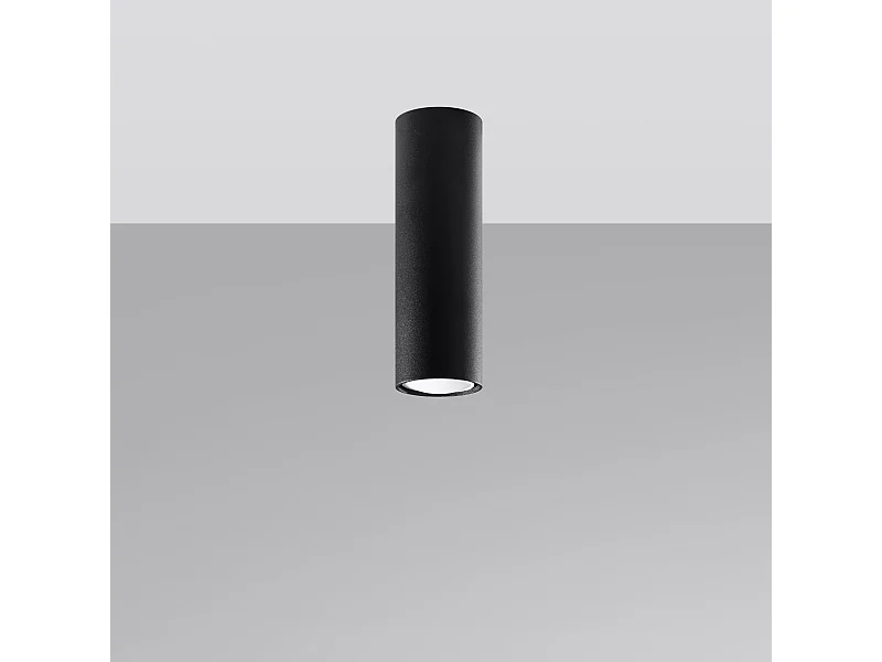 Plafondlampen Toris modern van  - 1 lichtbronnen 4000K - L.6 x H.20 cm - zwart