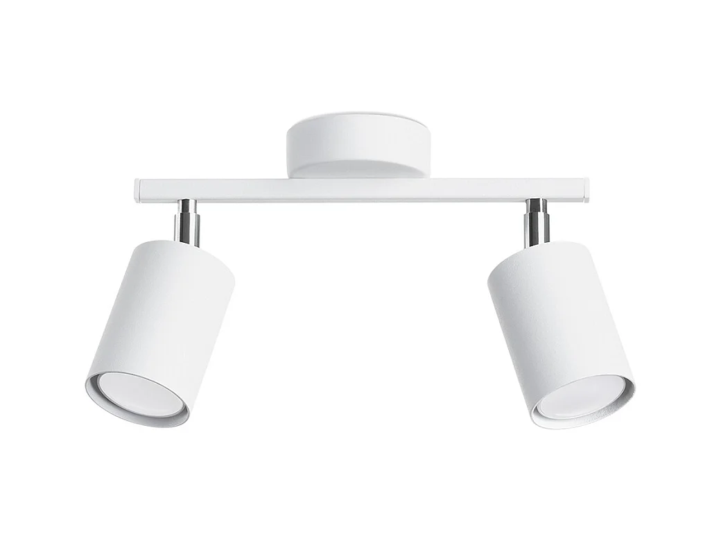 Plafony minimalistyczny Torim, stal - 2 źródło światła 4000K - L.26 x H.20 cm - biały