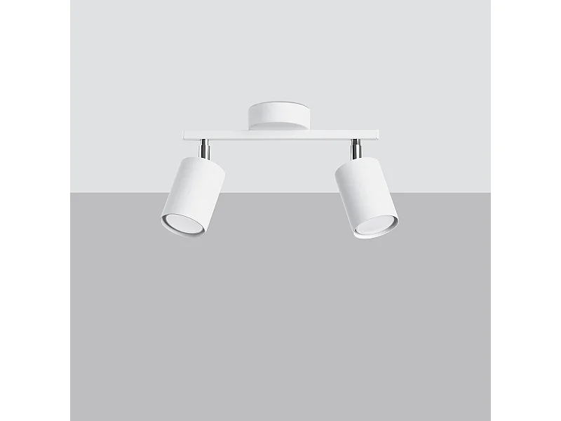 Plafondlampen Torim minimalistisch van  - 2 lichtbronnen 4000K - L.26 x H.20 cm - wit