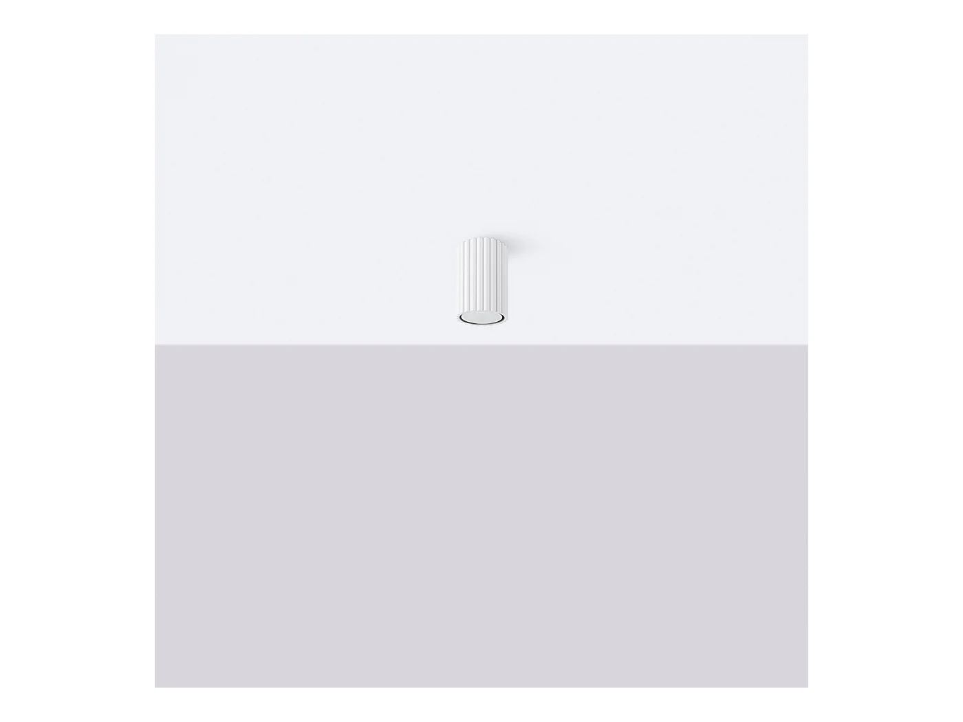 Plafonnier Gloow minimaliste en aluminium - 1 sources lumineuses 4000K - L.6,5 x H.10 cm - blanc