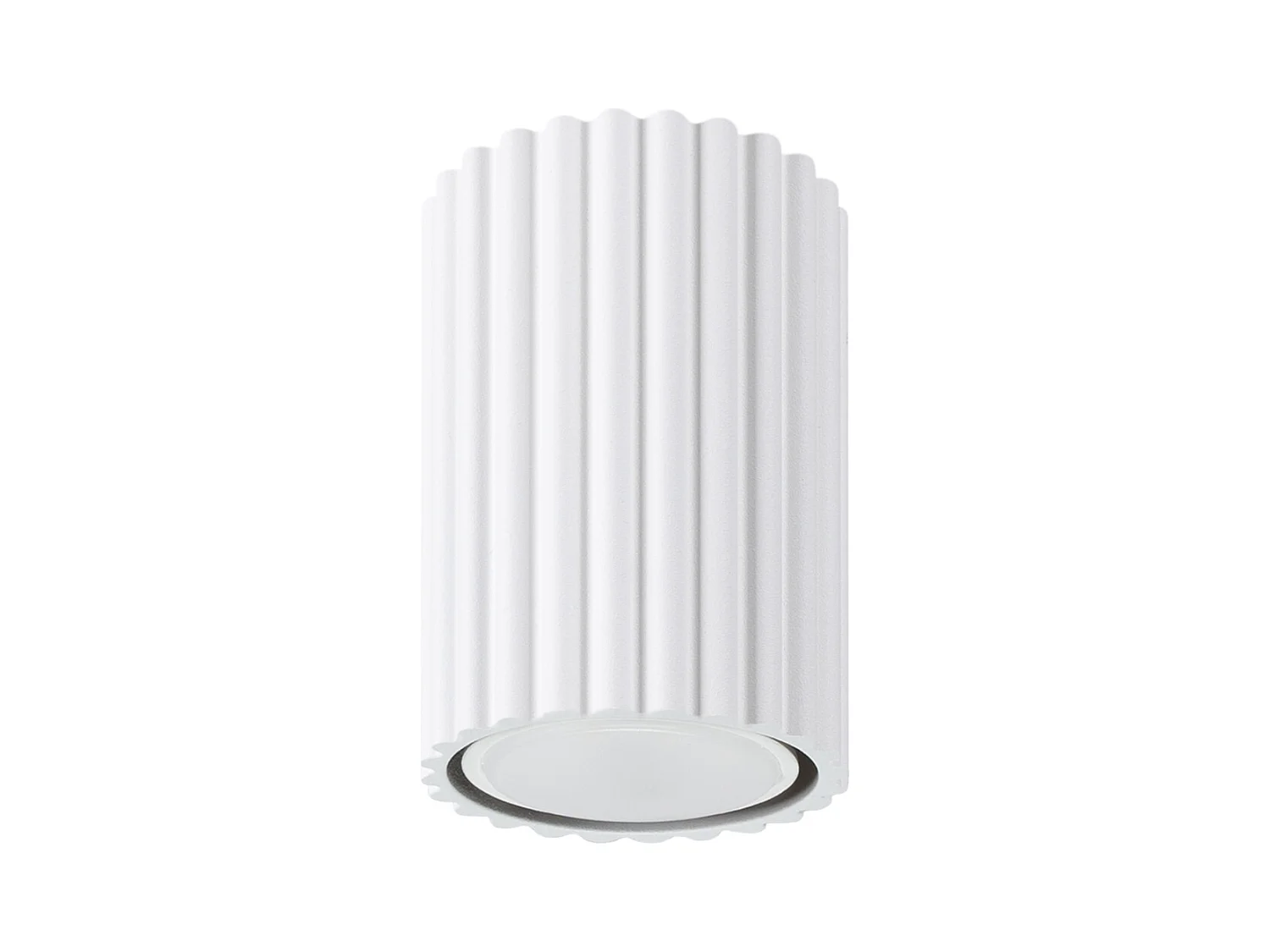 Plafonnier Gloow minimaliste en aluminium - 1 sources lumineuses 4000K - L.6,5 x H.10 cm - blanc