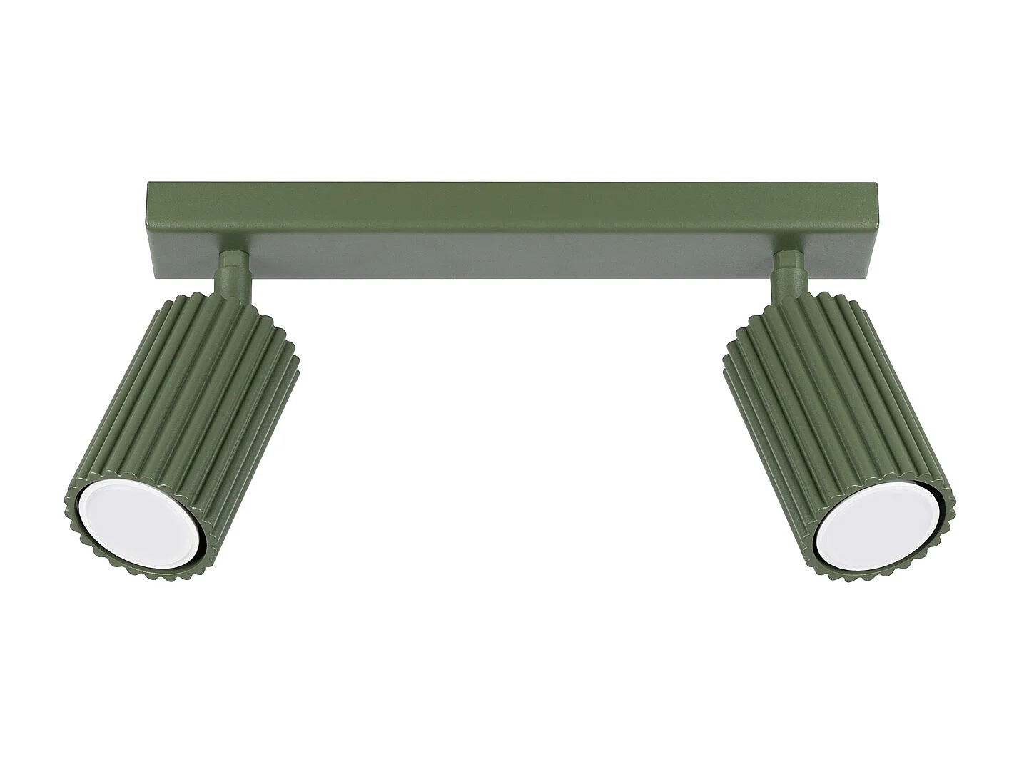 Plafonnier Gloow minimaliste en aluminium - 2 sources lumineuses 3000K - L.30 x H.16,5 cm - vert olive