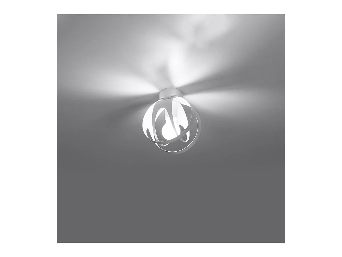 Plafondlampen Novetex modern van  - 1 lichtbronnen 4000K - L.16 x H.21 cm - wit