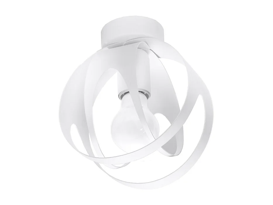 Plafonniers Novetex moderne en acier - 1 sources lumineuses 4000K - L.16 x H.21 cm - blanc