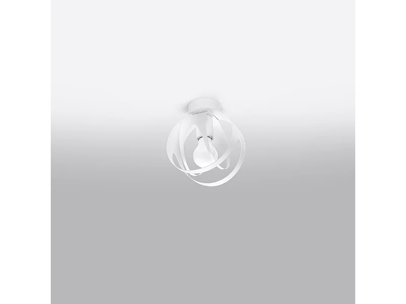 Plafony nowoczesny Novetex, stal - 1 źródło światła 4000K - L.16 x H.21 cm - biały