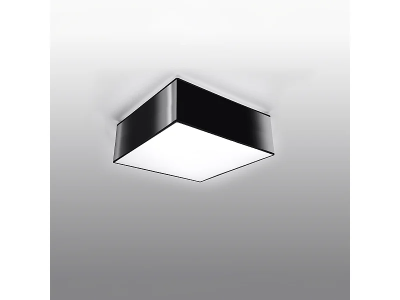 Plafony minimalistyczny Care, PVC - 1 źródło światła 4000K - L.25 x H.11 cm - czarny