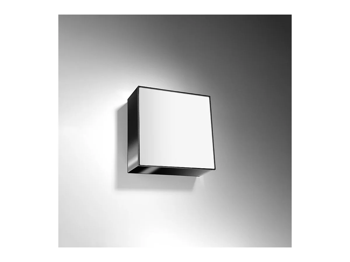 Plafony minimalistyczny Care, PVC - 1 źródło światła 4000K - L.25 x H.11 cm - czarny