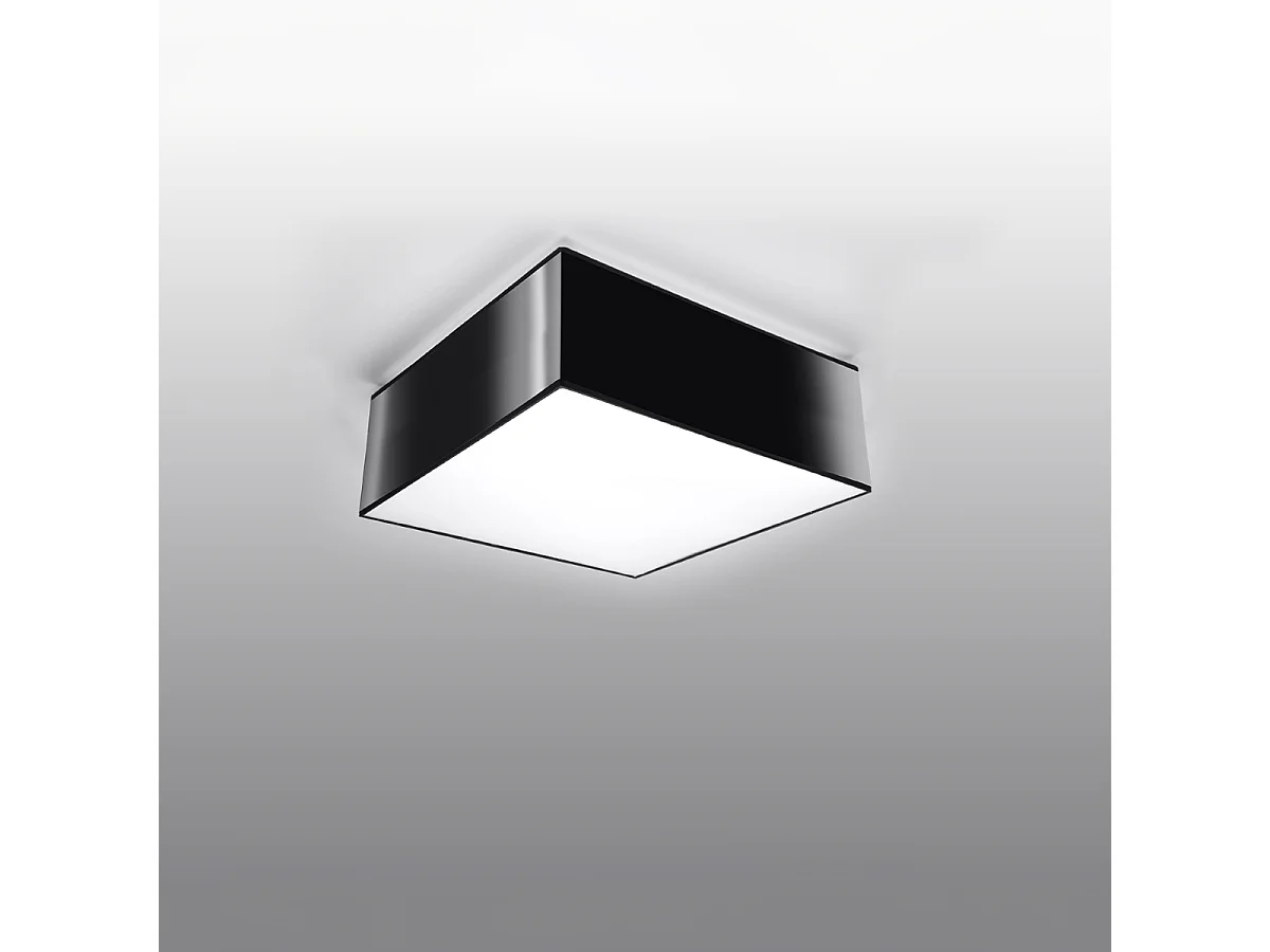 Plafonniers Care minimaliste en PVC - 1 sources lumineuses 4000K - L.25 x H.11 cm - noir