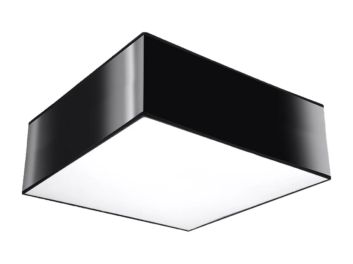 Plafonniers Care minimaliste en PVC - 1 sources lumineuses 4000K - L.25 x H.11 cm - noir