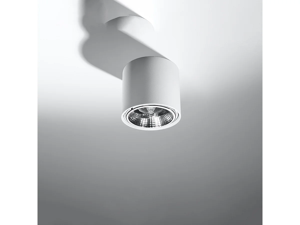 Plafondlampen Qioli modern van  - 1 lichtbronnen 4000K - L.12 x H.11 cm - wit