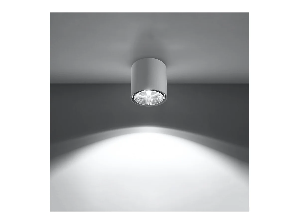 Plafondlampen Qioli modern van  - 1 lichtbronnen 4000K - L.12 x H.11 cm - wit