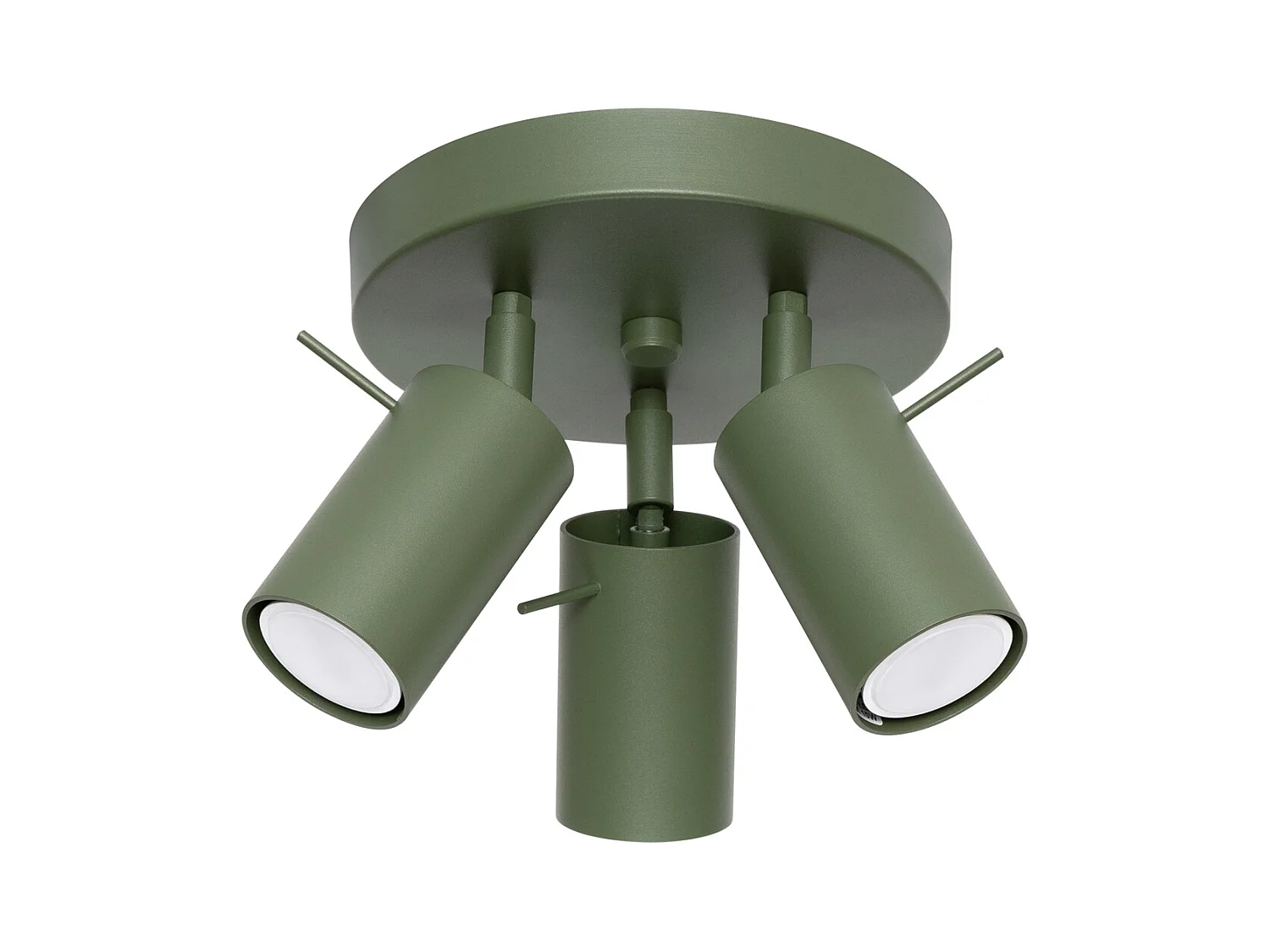 Lampa sufitowa nowoczesny Briix, stal - 3 źródło światła 4000K - L.19.5 x H.18.5 cm - zielony oliwkowy