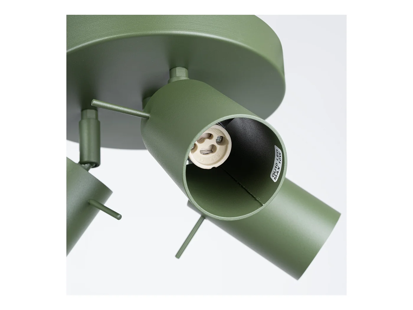 Lampa sufitowa nowoczesny Briix, stal - 3 źródło światła 4000K - L.19.5 x H.18.5 cm - zielony oliwkowy