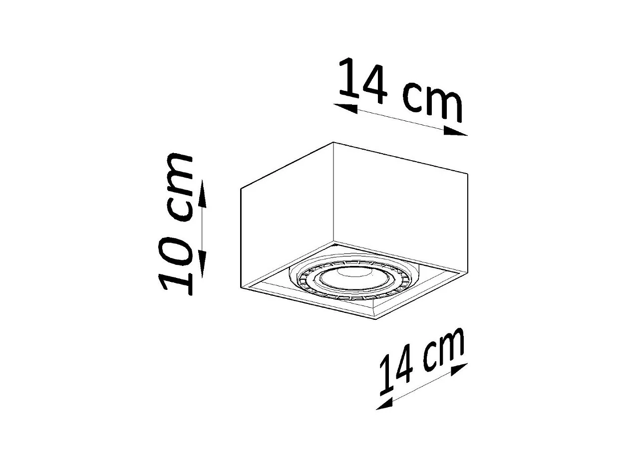 Plafonniers Zentra scandinave en bois - 1 sources lumineuses 4000K - L.14 x H.10 cm - bois naturel