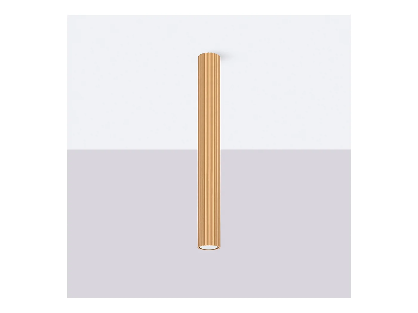 Plafondlamp Gloow minimalistisch van  - 1 lichtbronnen 4000K - L.6,5 x H.60 cm - gouden