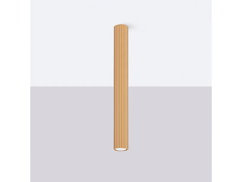 Luminária de teto Gloow minimalista, alumínio - 1 fontes de luz 4000K - L.6.5 x H.60 cm - dourado