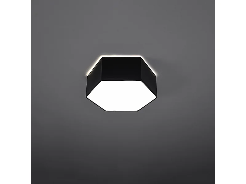 Plafondlampen Solinia modern van  - 2 lichtbronnen 3000K - L.30,5 x H.11,5 cm - zwart