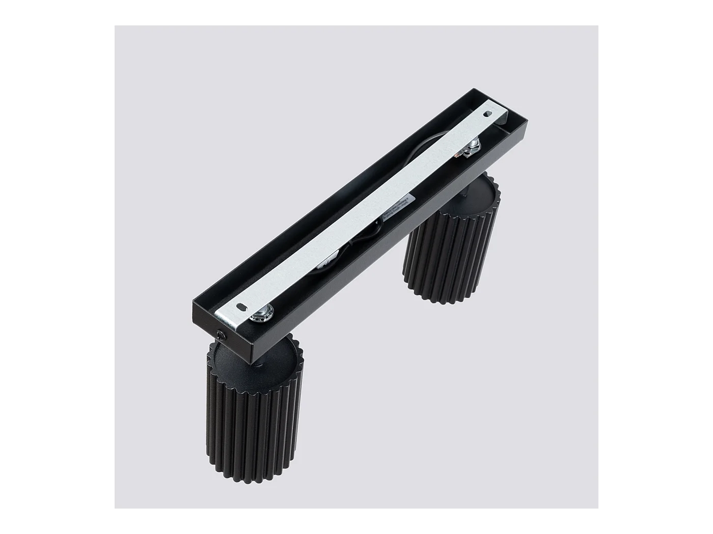 Plafondlamp Gloow minimalistisch van  - 2 lichtbronnen 4000K - L.30 x H.16,5 cm - zwart