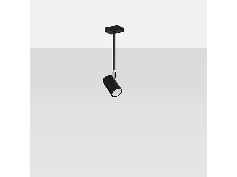 Plafondlampen Novatel modern van  - 1 lichtbronnen 4000K - L.10 x H.33 cm - zwart