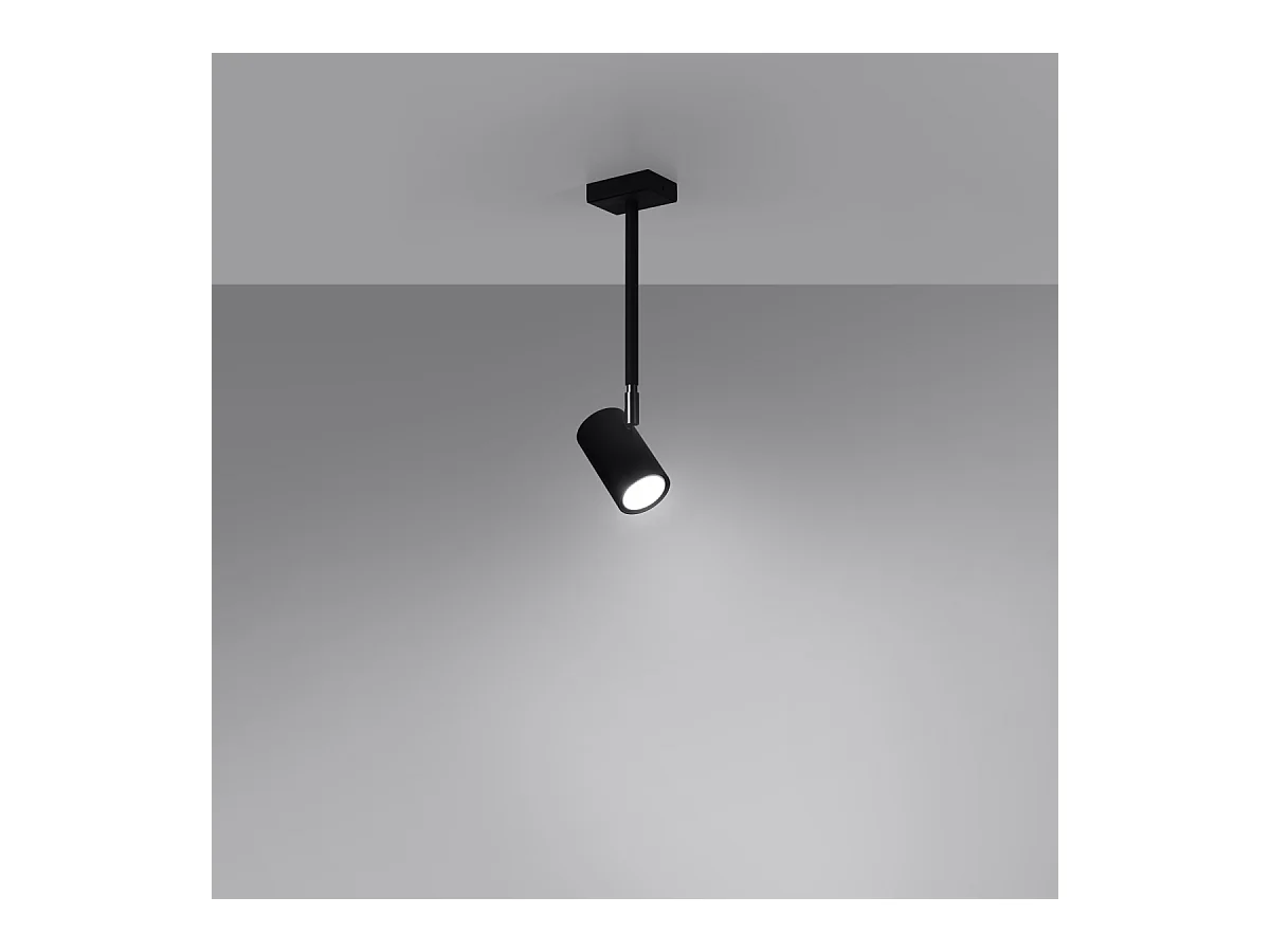 Plafondlampen Novatel modern van  - 1 lichtbronnen 4000K - L.10 x H.33 cm - zwart