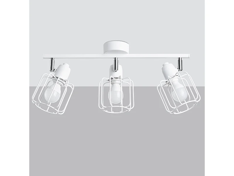 Plafondlampen Celubi modern van  - 3 lichtbronnen 4000K - L.48 x H.19 cm - wit