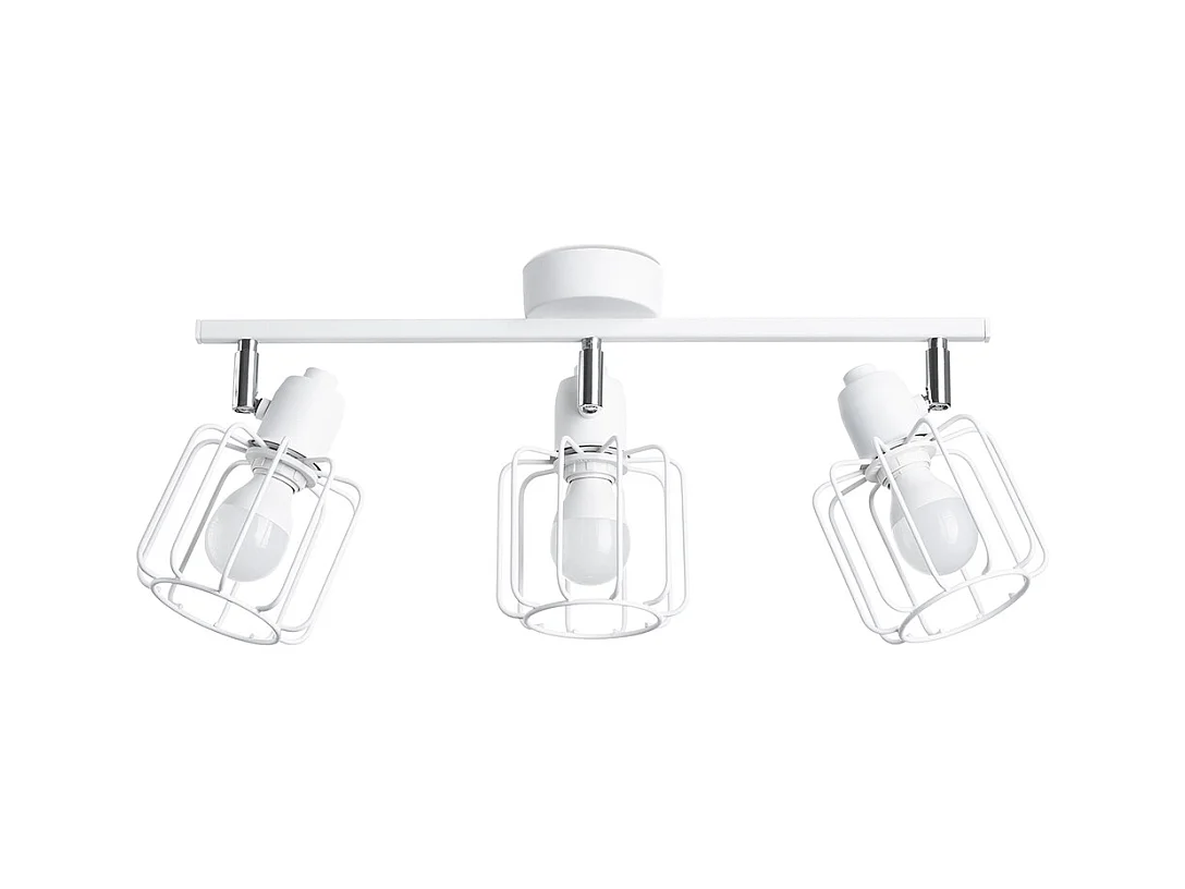 Plafondlampen Celubi modern van  - 3 lichtbronnen 4000K - L.48 x H.19 cm - wit