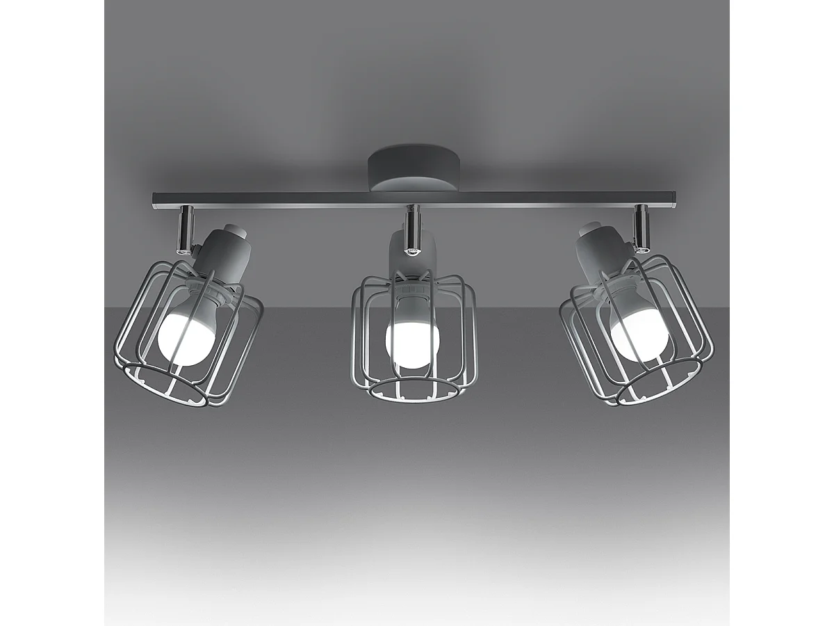 Plafondlampen Celubi modern van  - 3 lichtbronnen 4000K - L.48 x H.19 cm - wit