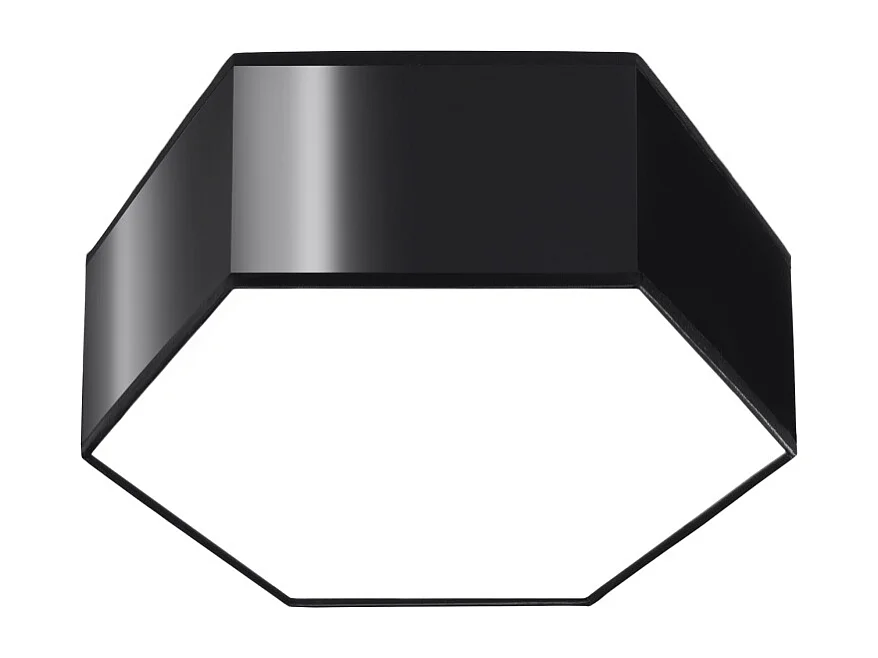 Plafonniers Solinia moderne en PVC - 2 sources lumineuses 4000K - L.30,5 x H.11,5 cm - noir