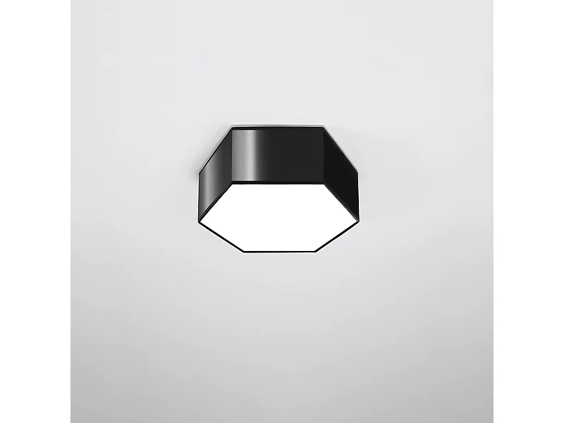 Plafondlampen Solinia modern van  - 2 lichtbronnen 4000K - L.30,5 x H.11,5 cm - zwart