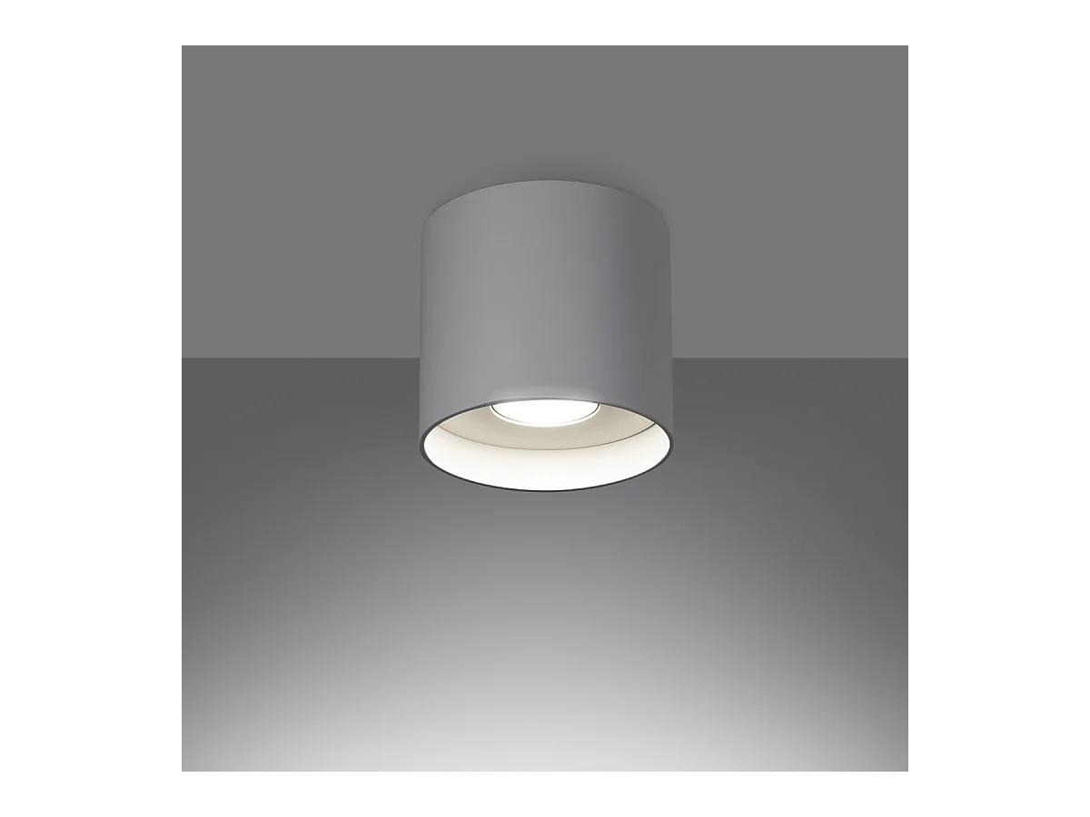 Plafondlampen Shiis minimalistisch van  - 1 lichtbronnen 4000K - L.12 x H.11 cm - wit