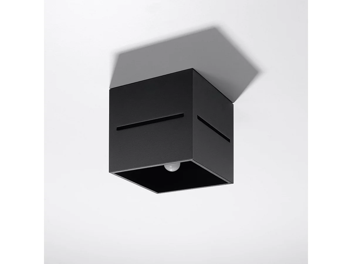 Plafondlampen Zorbo modern van  - 1 lichtbronnen 4000K - L.10 x H.10 cm - zwart