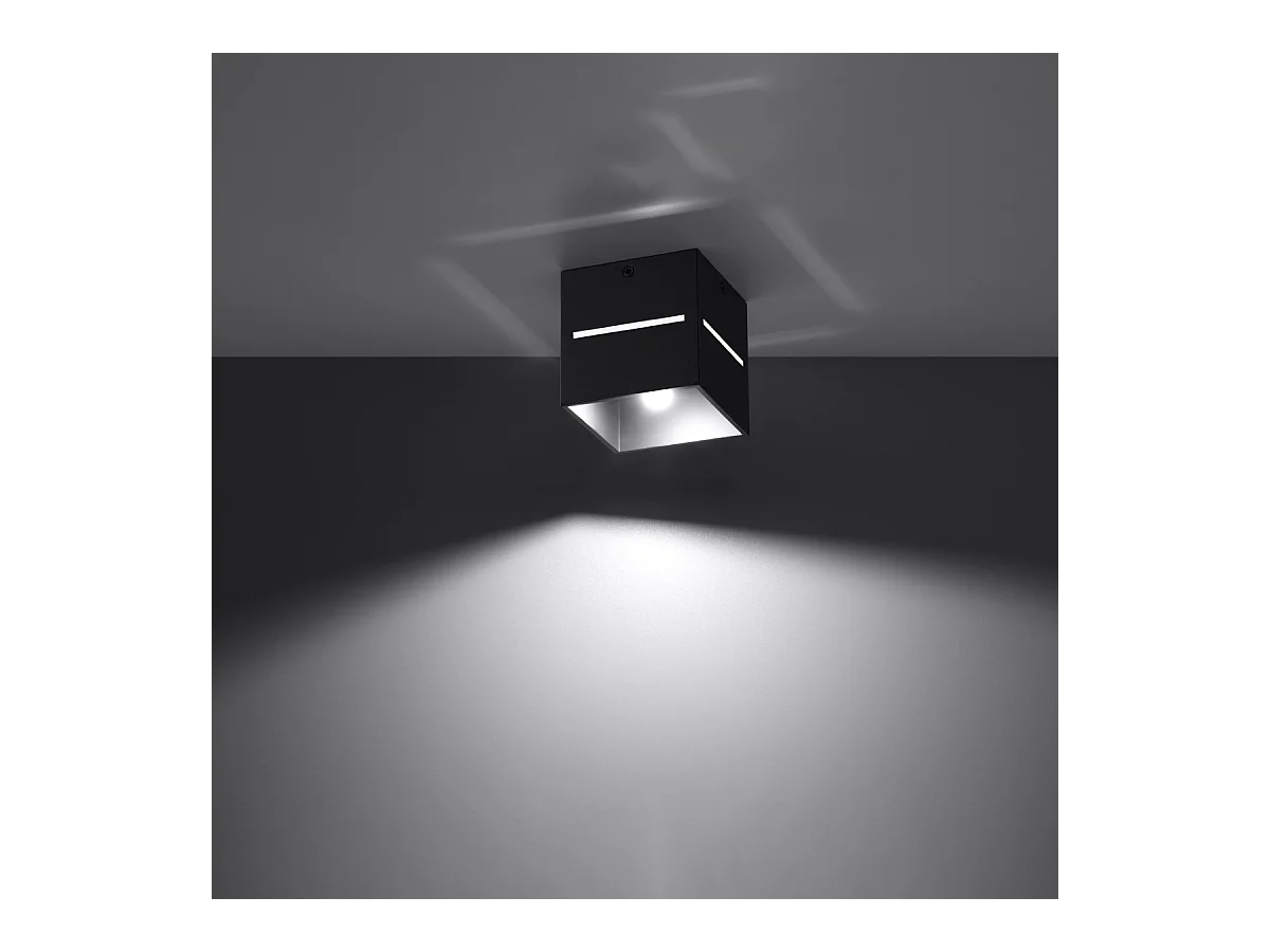 Plafondlampen Zorbo modern van  - 1 lichtbronnen 4000K - L.10 x H.10 cm - zwart