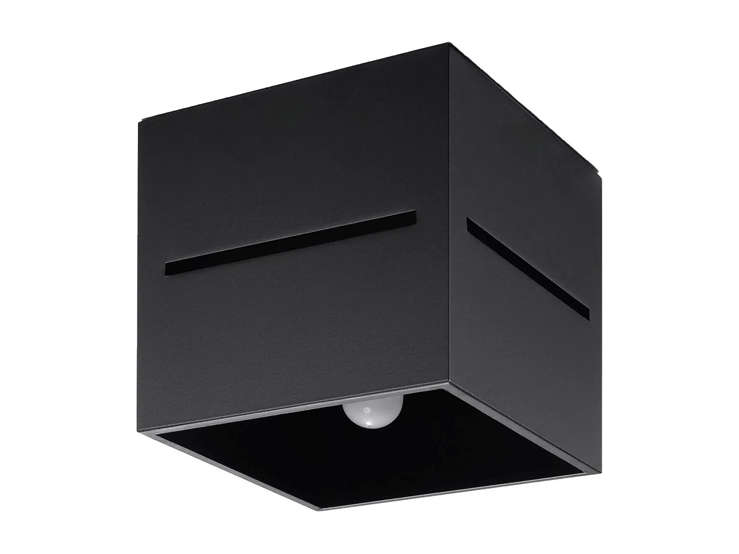 Plafonniers Zorbo moderne en aluminium - 1 sources lumineuses 4000K - L.10 x H.10 cm - noir