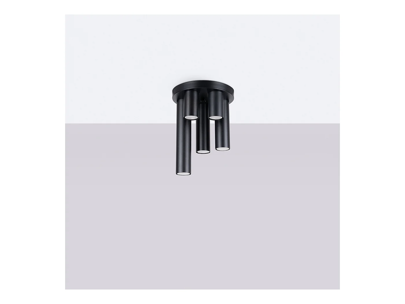 Lampa sufitowa nowoczesny Toris, stal - 5 źródło światła 3000K - L.25 x H.33 cm - czarny