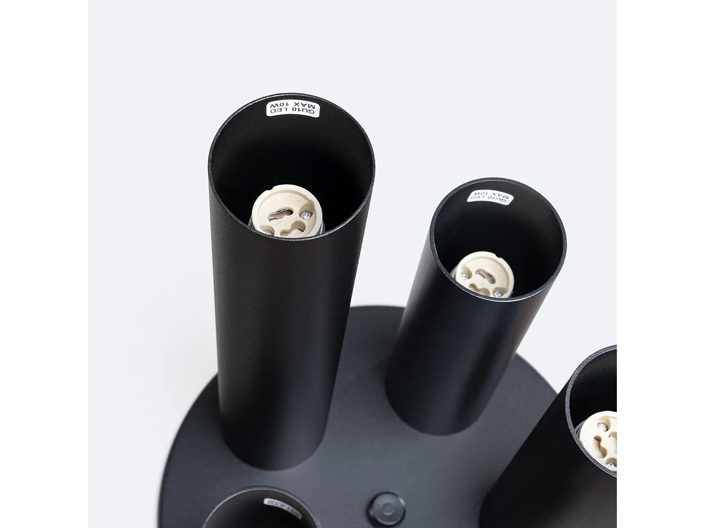 Plafonnier Toris moderne en acier - 5 sources lumineuses 3000K - L.25 x H.33 cm - noir