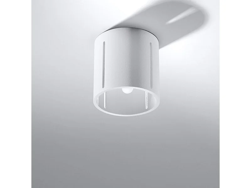Lampade da soffitto Brich moderno di alluminio - 1 sorgenti luminose 4000K - L.10 x A.10 cm - bianco