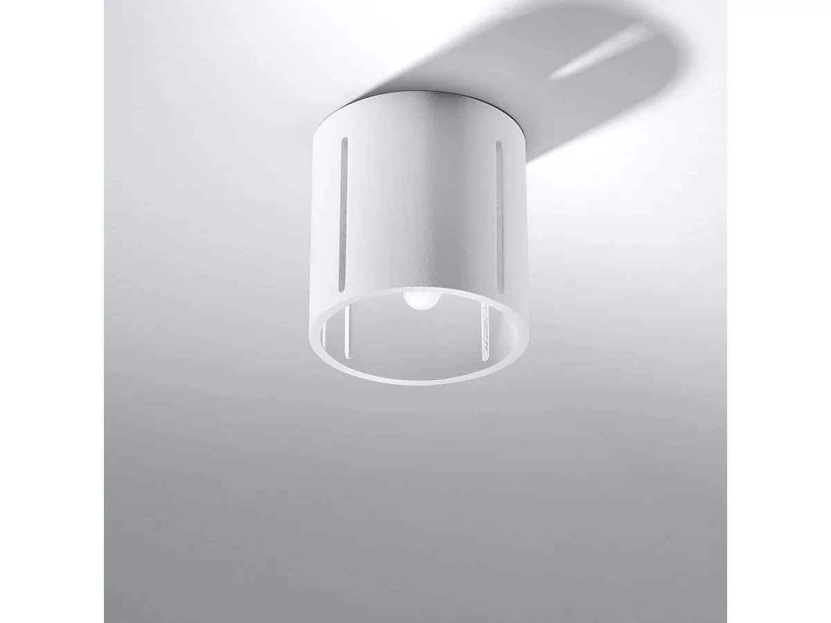 Plafonniers Brich moderne en aluminium - 1 sources lumineuses 4000K - L.10 x H.10 cm - blanc