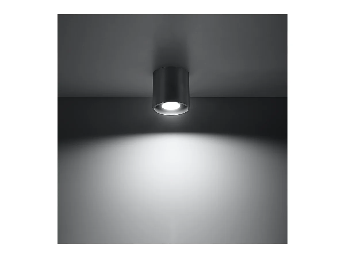 Plafonniers Celeris moderne en aluminium - 1 sources lumineuses 4000K - L.10 x H.10 cm - anthracite