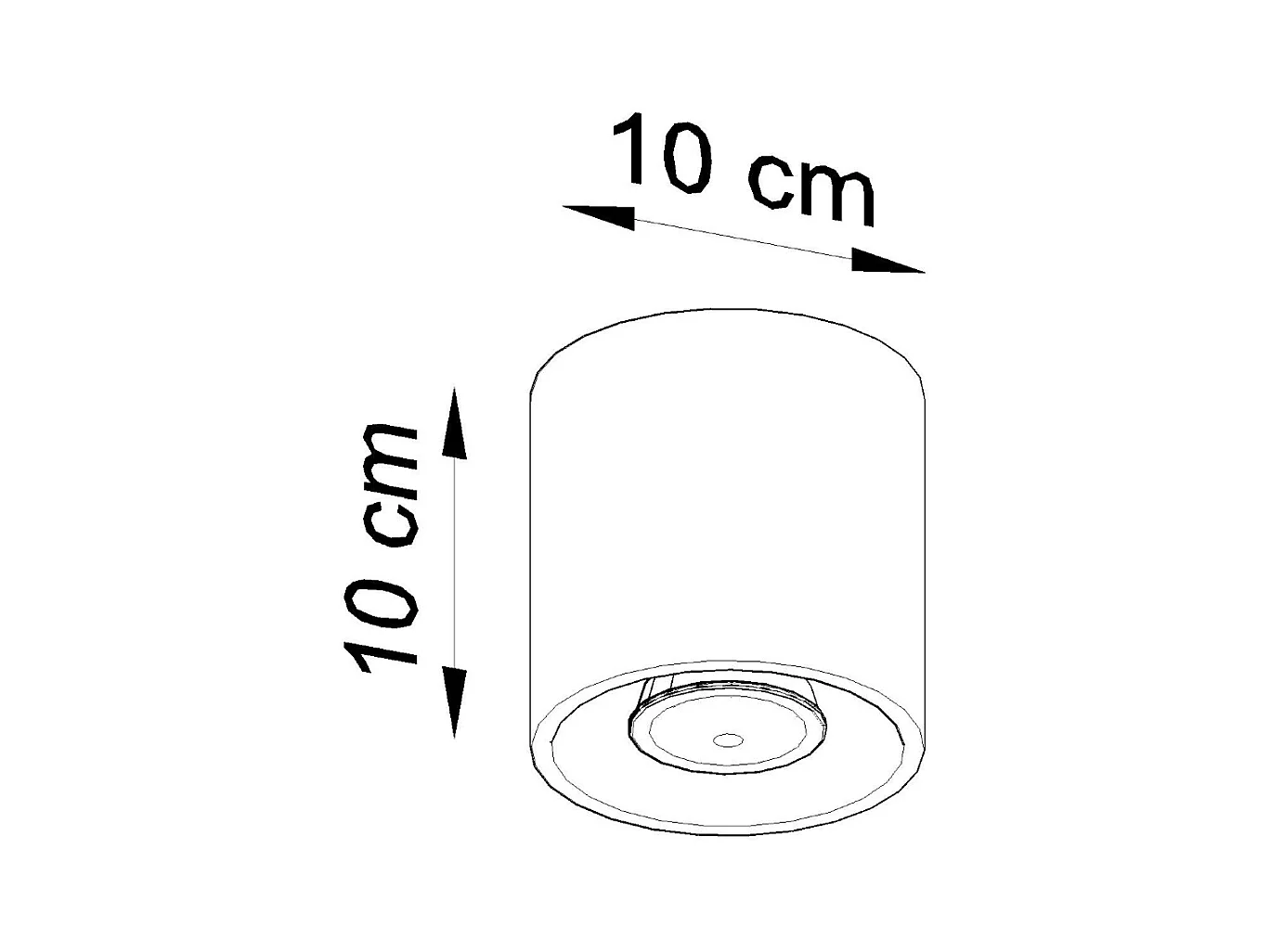 Plafonniers Celeris moderne en aluminium - 1 sources lumineuses 4000K - L.10 x H.10 cm - anthracite
