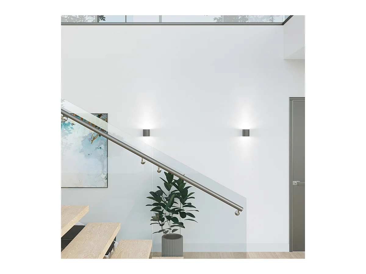 Plafonniers Celeris moderne en aluminium - 1 sources lumineuses 4000K - L.10 x H.10 cm - anthracite