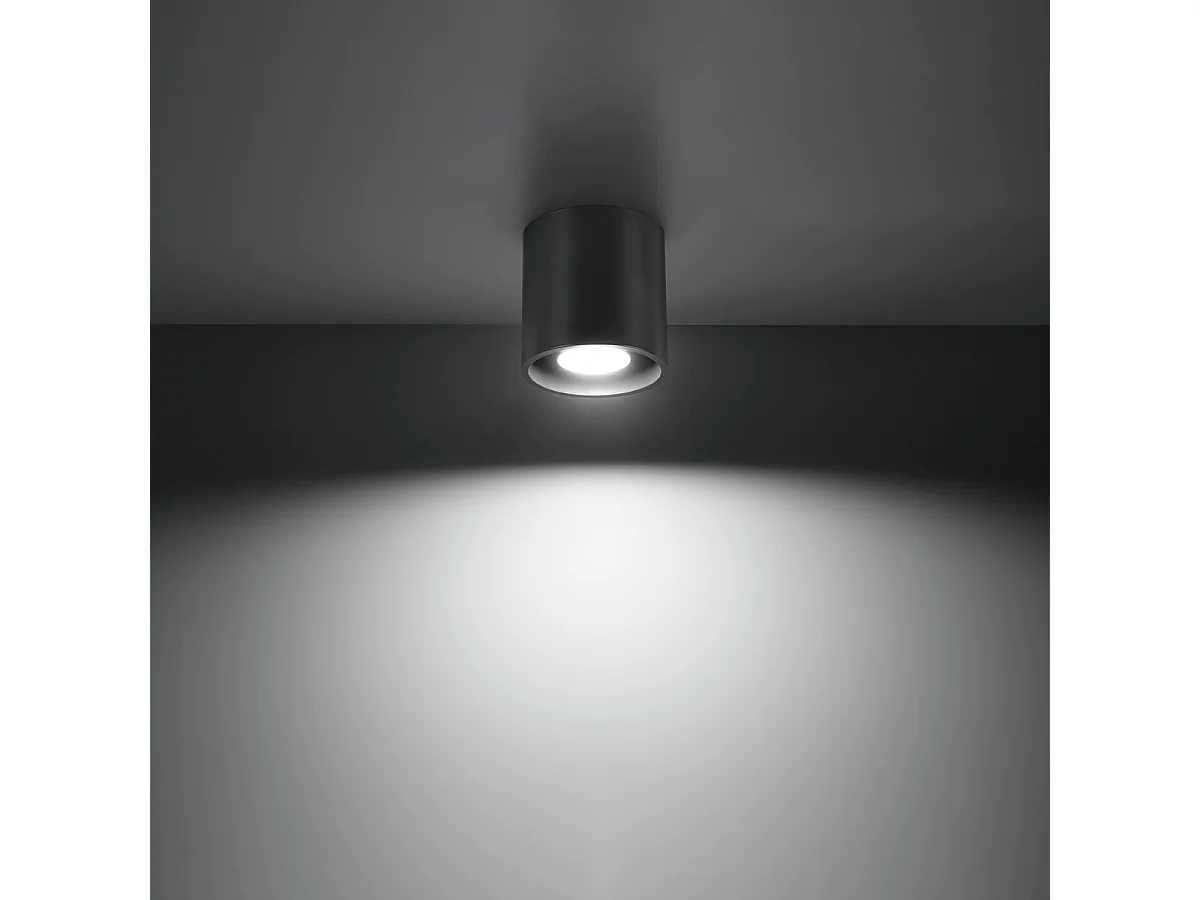 Plafonniers Celeris moderne en aluminium - 1 sources lumineuses 4000K - L.10 x H.10 cm - anthracite