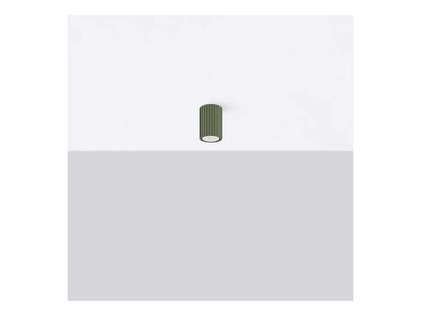 Plafonnier Gloow minimaliste en aluminium - 1 sources lumineuses 4000K - L.6,5 x H.10 cm - vert olive