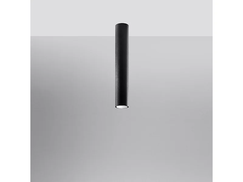 Plafondlampen Toris modern van  - 1 lichtbronnen 4000K - L.6 x H.40 cm - zwart